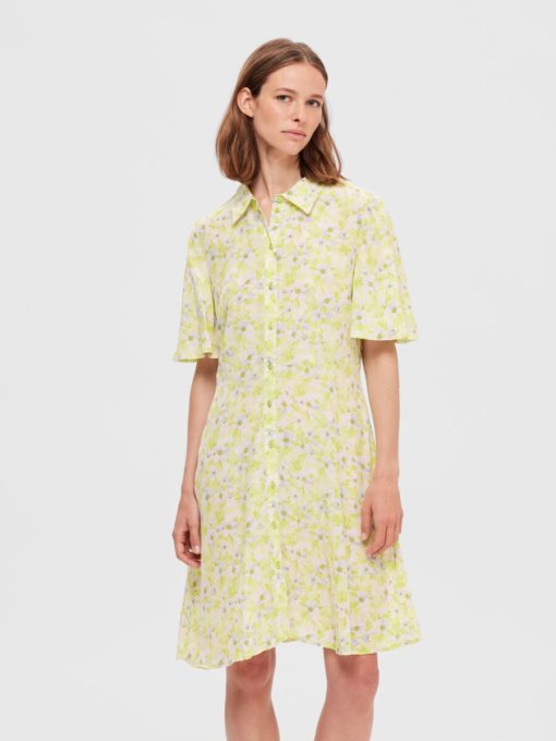 Selected Femme Teresa Shirt Dress Sharp Green