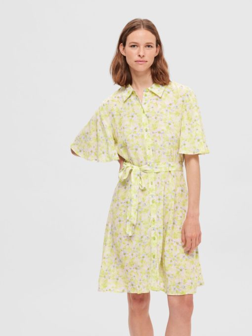 Selected Femme Teresa Shirt Dress Sharp Green
