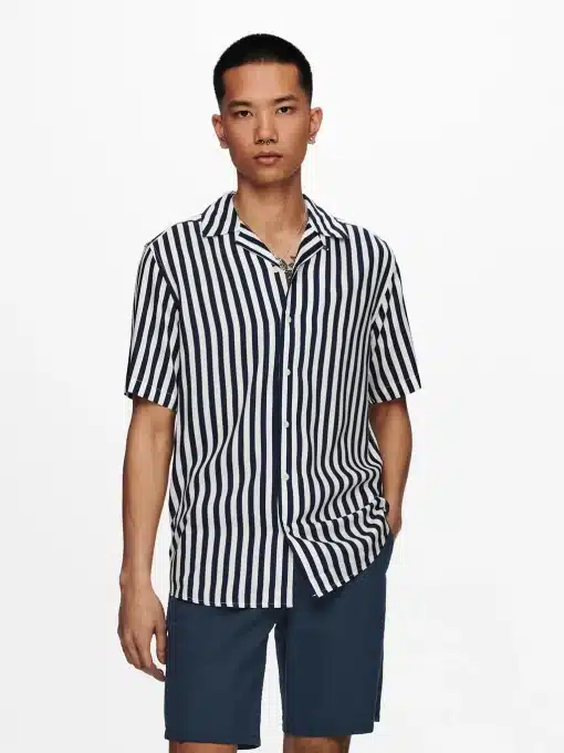 Only & Sons Wayne Striped Shirt Dress Blues