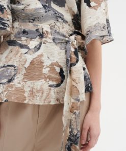 InWear Elital Wrap Top Graffiti Wall Grey