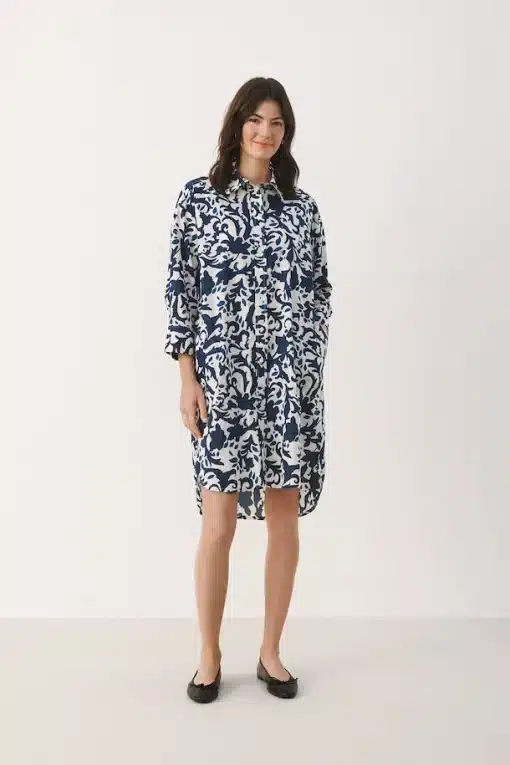 Part Two Brynhild Dress Midnight Navy Ornament