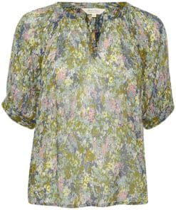 Part Two Popsy Blouse Midnight Navy Blurred Flower