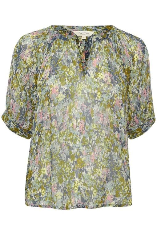 Part Two Popsy Blouse Midnight Navy Blurred Flower