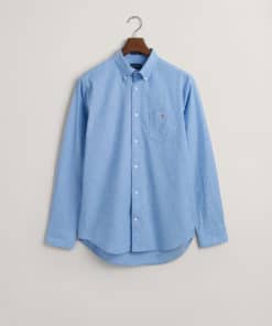 Gant Regular Cotton Linen Shirt Day Blue