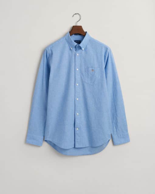 Gant Regular Cotton Linen Shirt Day Blue
