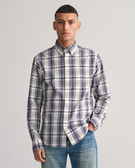Gant Poplin Check Shirt Eggshell