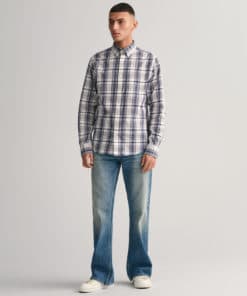 Gant Poplin Check Shirt Eggshell