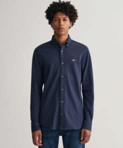 Gant Jersey Pique Shirt Marine
