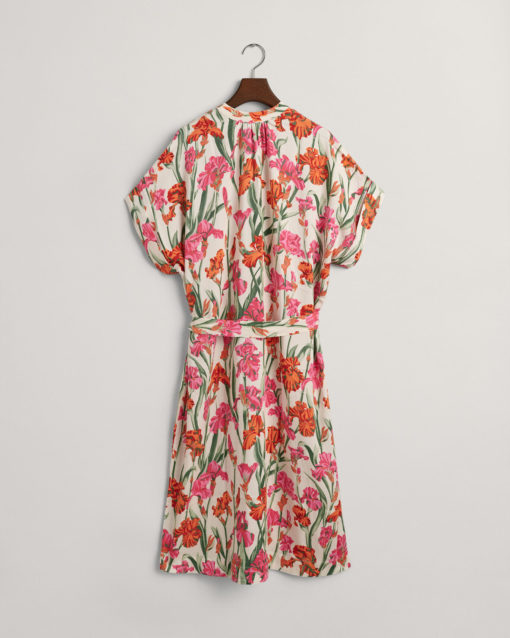 Gant Woman Iris Print Caftan Dress Eggshell
