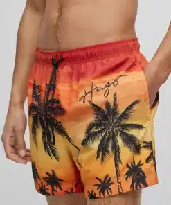 Hugo Diego Swim Shorts Dark Orange