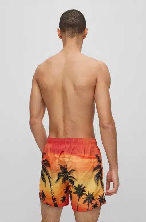 Hugo Diego Swim Shorts Dark Orange