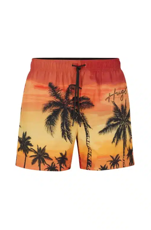 Hugo Diego Swim Shorts Dark Orange