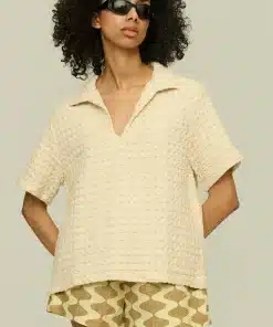 OAS Ecru Jaffa Waffle Shirt
