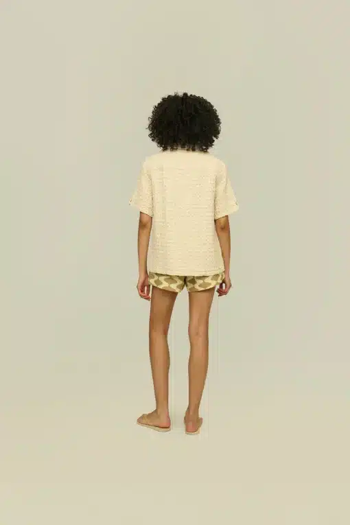 OAS Ecru Jaffa Waffle Shirt
