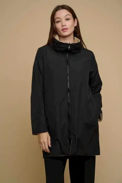 Rino&Pelle Brazil Reversible Coat Sand/Black