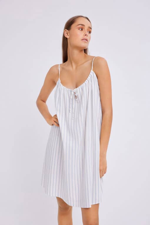 Envii Encala Dress Blue/Cream Stripe