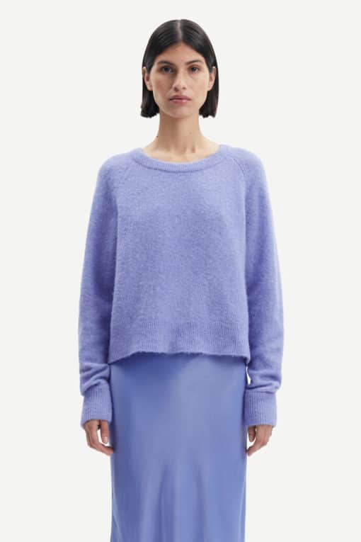 Samsoe & Samsoe Nor O-neck Short Iolite