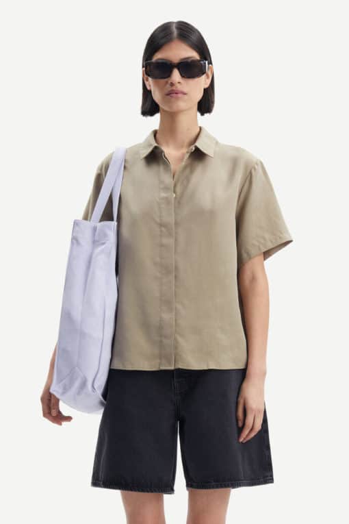 Samsoe & Samsoe Mina SS Shirt Silver Sage