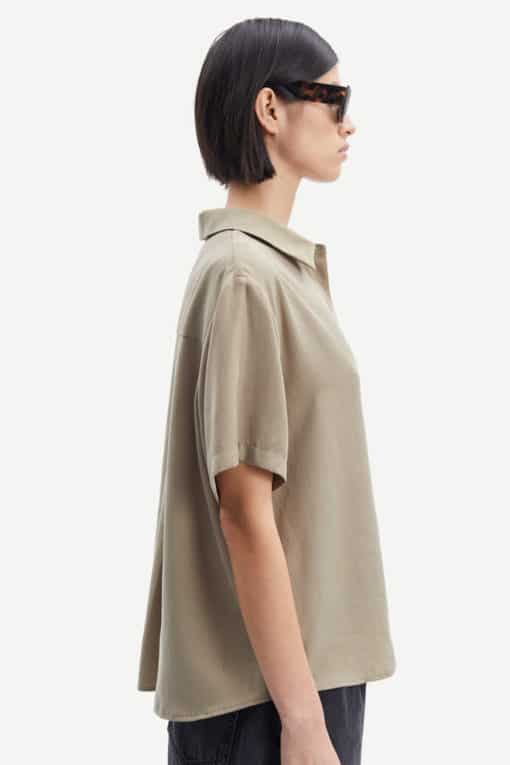 Samsoe & Samsoe Mina SS Shirt Silver Sage
