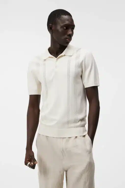 J.Lindeberg Rey Solid Polo Cloud White