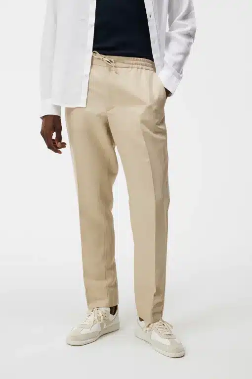 J.Lindeberg Baron Tencel Linen Pants Safari Beige