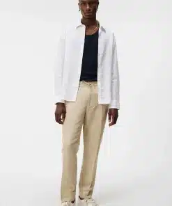 J.Lindeberg Baron Tencel Linen Pants Safari Beige