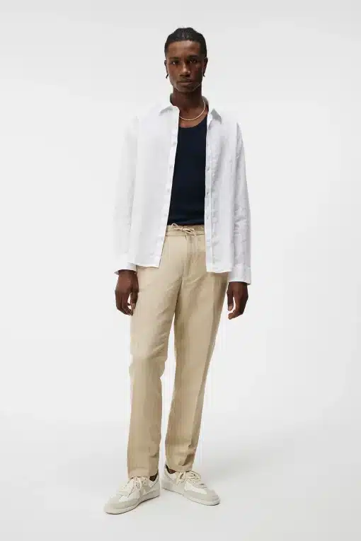 J.Lindeberg Baron Tencel Linen Pants Safari Beige