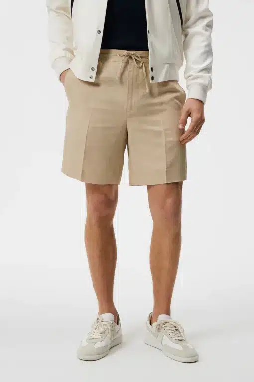 J.Lindeberg Baron Tencel Linen Shorts Safari Beige