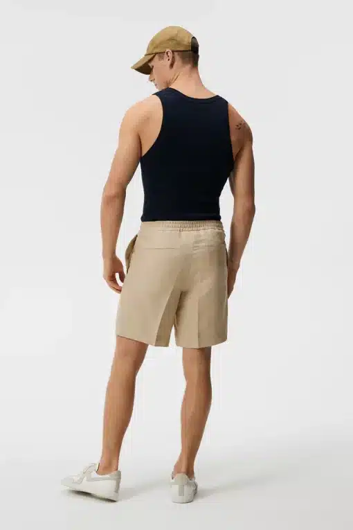 J.Lindeberg Baron Tencel Linen Shorts Safari Beige