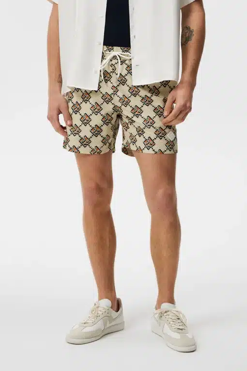 J.Lindeberg Banks Diamond JL Swim Trunks Safari Beige