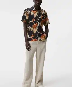 J.Lindeberg Elio Tropical Print Navy