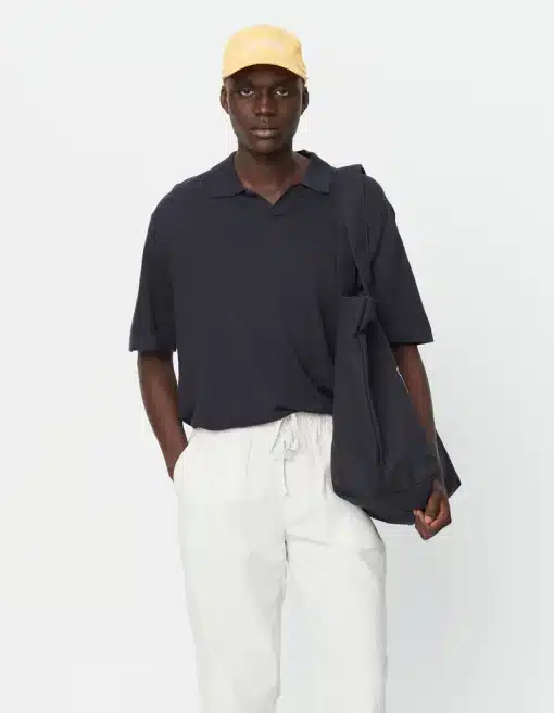 Les Deux Elba Polo Knit Dark Blue