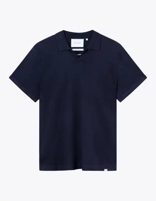 Les Deux Elba Polo Knit Dark Blue