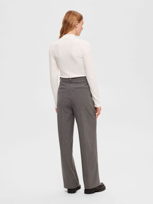 Selected Femme Ginny High Neck Top Snow White