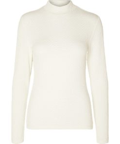Selected Femme Ginny High Neck Top Snow White