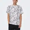 Only & Sons Perry Life Leaf T-shirt Bright White