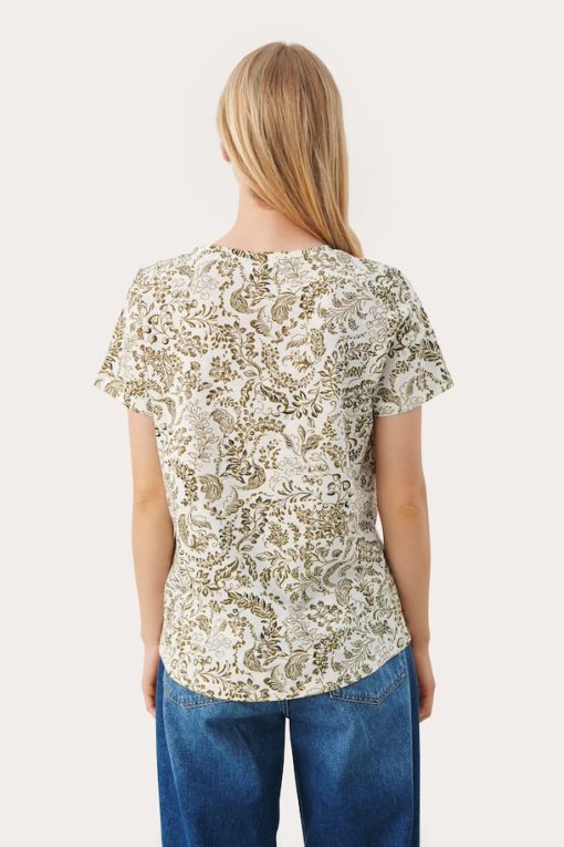 Part Two Gesinas T-Shirt Gothic Olive Botanical