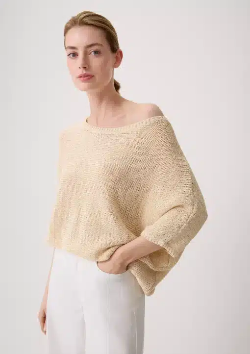 Comma, Knitted Pullover Beige