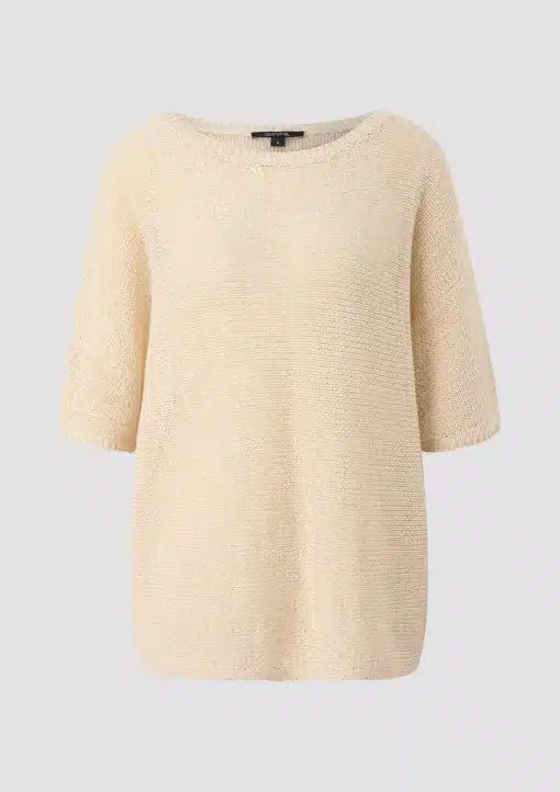 Comma, Knitted Pullover Beige