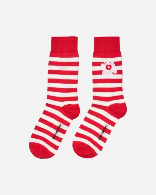 Marimekko Kasvaa Tasaraita Unikko Socks