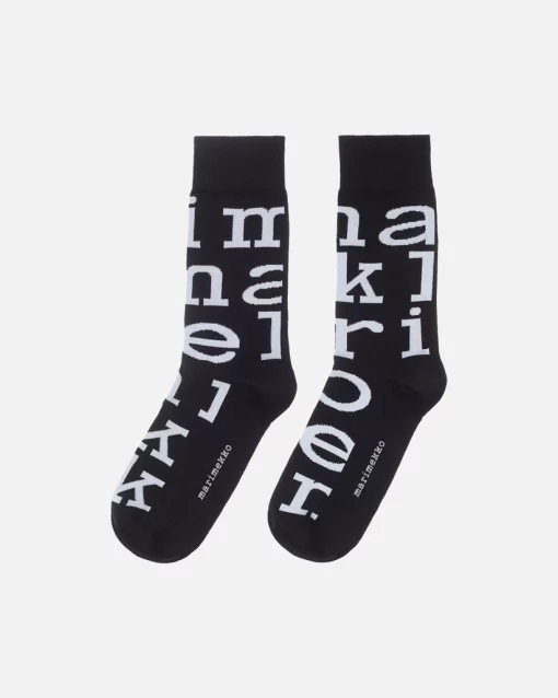 Marimekko Kasvaa Iso Logo Socks Black