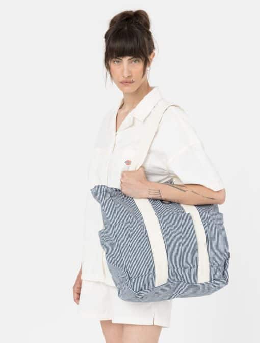 Dickies Hickory Icon Tote Bag Blue Hickory
