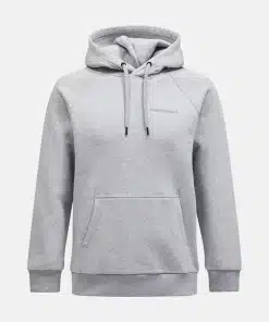 Peak Performance Original Small Logo Hood Men Med Grey Melange