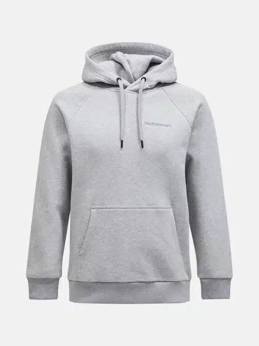 Peak Performance Original Small Logo Hood Men Med Grey Melange