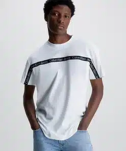 Calvin Klein Logo Tape Tee White