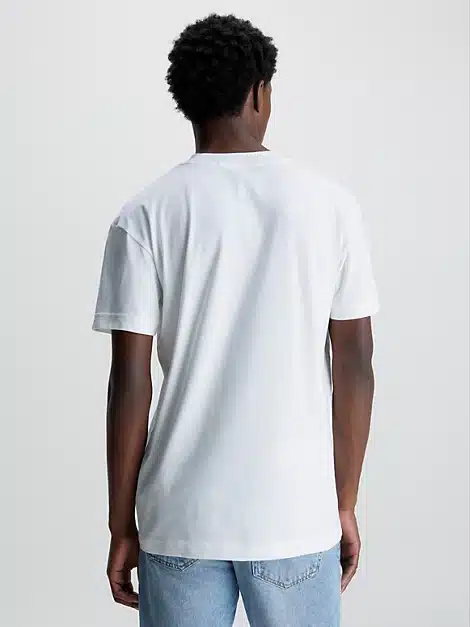 Buy Calvin Klein Logo Tape Tee White - Scandinavian Fashion