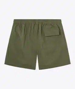 Les Deux Stan Seersucker Swim Shorts Olive Night