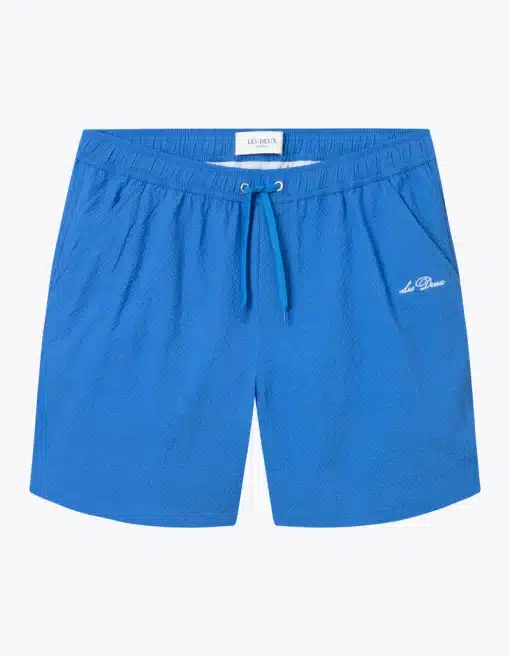 Les Deux Stan Seersucker Swim Shorts Palace Blue