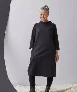 Papu Midi Dress Solid Black