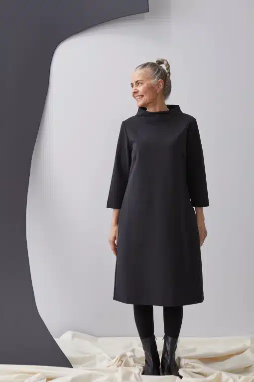 Papu Midi Dress Solid Black